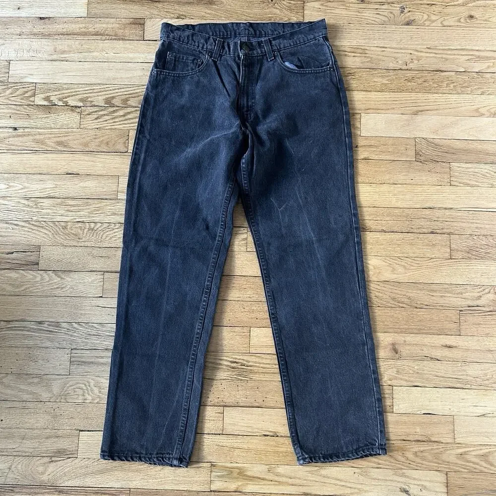 Vintage 90s Levi’s 505 Black Jeans 34x30 Actual 31x30 USA Made Faded Denim